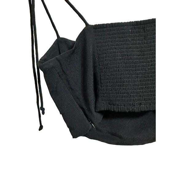 Wilfred Black String Strap Cropped Top size M - Picture 3 of 4